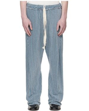 Edward Cuming Striped Joggers - Blue