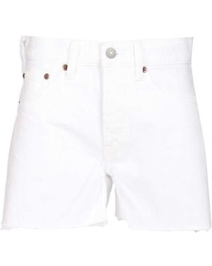 Polo Ralph Lauren Frayed Hem Denim Shorts - White