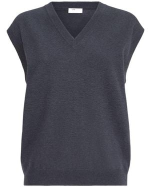 Brunello Cucinelli Cashmere Sweater Vest With Monili - Blue