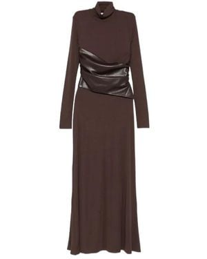 Nanushka Turtleneck Maxi Dress - Brown