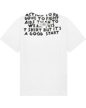 MM6 by Maison Margiela V-Neck Sida Jersey - White