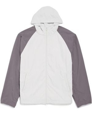 Balenciaga Embroidered Logo Hooded Jacket - Purple