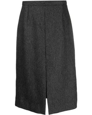 Dries Van Noten Split Half Skirt - Grey