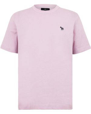 Paul Smith Regular Fit Zebra Crew-Neck T-Shirt - Pink