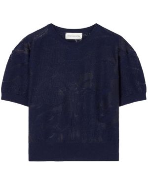 Dries Van Noten Crew Neck Short-Sleeved Jumper - Blue