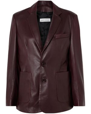 Nour Hammour Valeria Leather Jacket - Brown