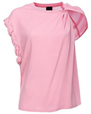 Pinko Knot-Detailed Crewneck Sleeveless Top - Pink