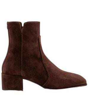 Jimmy Choo Square-Heeled Ankle Boots - Brown