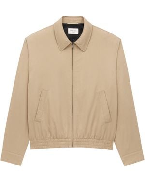 Saint Laurent Zip-Up Long-Sleeved Jacket - Natural