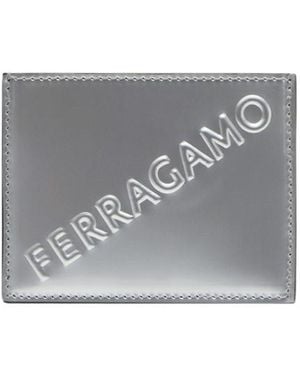 Ferragamo Ferragamo Logo Embossed Cardholder - Grey