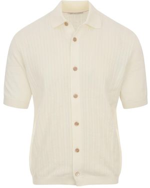 Brunello Cucinelli Short Sleeved Cardigan - White