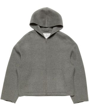 Acne Studios Cashmere Jacket With Hood - Grey