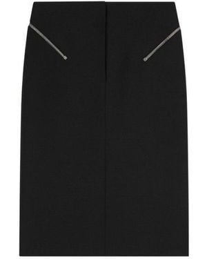Givenchy Metallic Zipped Skirt - Black