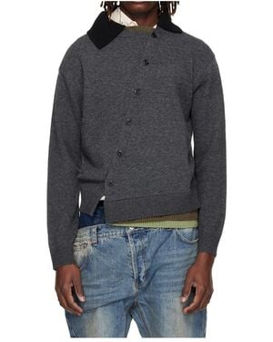 ANDERSSON BELL Layered Collar Cardigan - Grey