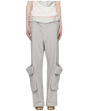 OPEN YY Rolled-Up Athletic Cargo Trousers - Grey