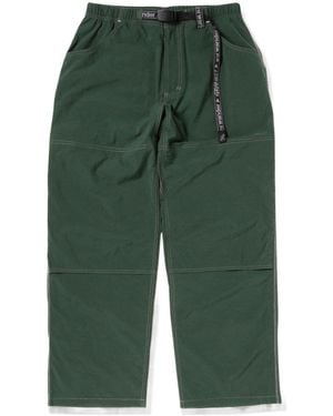 and wander X Gramicci Nylon Double Knee Trousers - Green