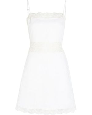 STAUD Linen Dress - White