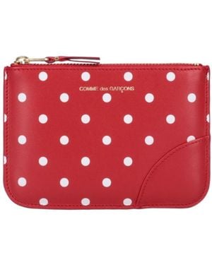 Comme des Garçons Polka Dot Coin Purse - Red