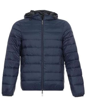 Emporio Armani Front Zip Padded Jacket - Blue