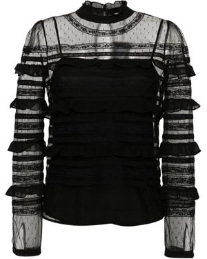 Twinset Ruffle-Detail Blouse - Black