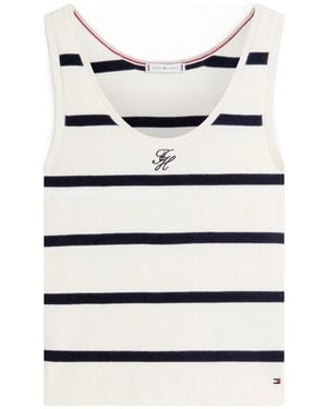 Tommy Hilfiger Striped Tank Top - White