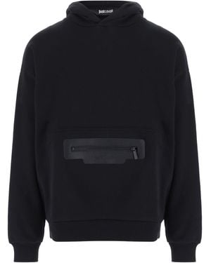 Just Cavalli Zip-Pocket Hoodie - Blue