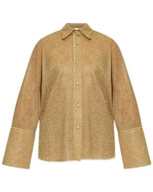 Oséree Oséree Lumiere Flared-Sleeve Shirt - Natural