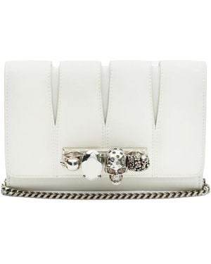 McQueen The Slush Chained Clutch Bag - White