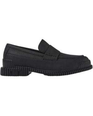 Camper Pix Leather Loafers - Black