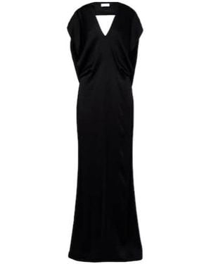 Stella McCartney Open-Back Satin Maxi Dress - Black