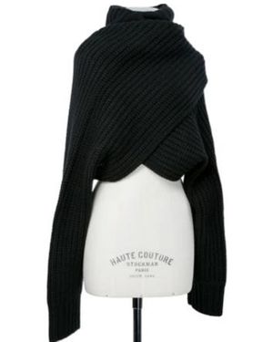 Sacai Wool Knit Turtleneck Pullover - Black