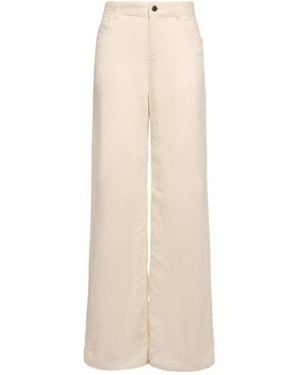 The Row Eglitta Wide Linen Trousers - Natural
