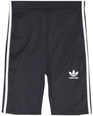 Balenciaga X Adidas Logo Printed Biker Shorts - Grey