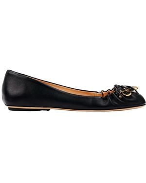 フラットシューズ CHLOE LEATHER BALLET FLATS Black Leather ballet flats 'Marcie' Chloé - Vitkac Canada