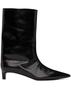 Jil Sander Calf Leather High Boot - Black