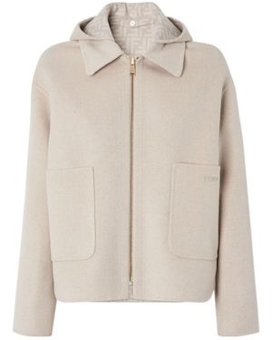 Fendi Hooded Reversible Jacket - Natural