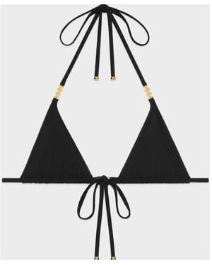 ビキニ CELINE  Bikini top with Triomphe print Celine two piece black bikini with triomphe logo detail Size
