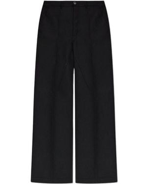 Rick Owens Pleated Wide-Leg Trousers - Black
