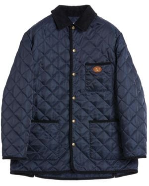 Valentino Buttoned Long-Sleeved Jacket - Blue