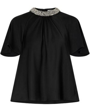 Jonathan Simkhai Loreta Crystal-Embellished Top - Black