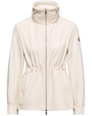 Moncler Enette Zip-Up Hooded Short Parka - Natural