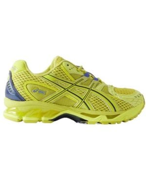 Asics Rubber-Trimmed Mesh Trainers - Yellow