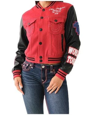 True Religion Anniversary Varsity Jacket - Red