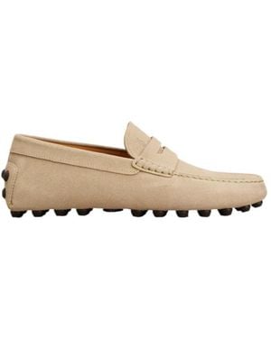 Tod's Logo-Detail Loafers - Natural