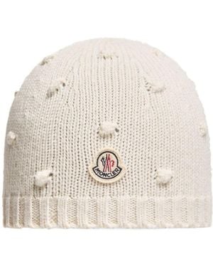 Moncler Wool Cashmere Beanie - White