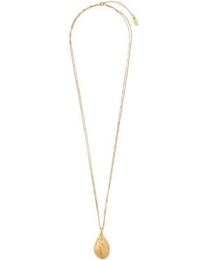 Chloé Carved Pendant Necklace - White