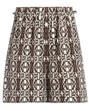 Max Mara Geometric Print Wide-Leg Shorts - Black