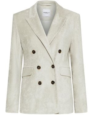 Marella Corduroy Blazer - White