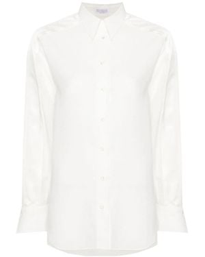Brunello Cucinelli Twill Cotton Shirt - White