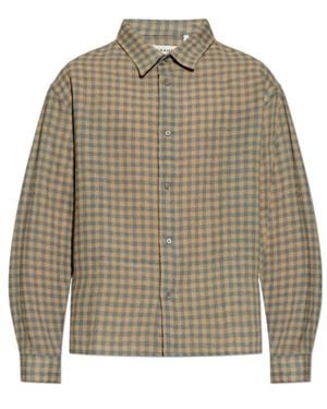 FRAME Checked Buttoned-Up Shirt - Gray